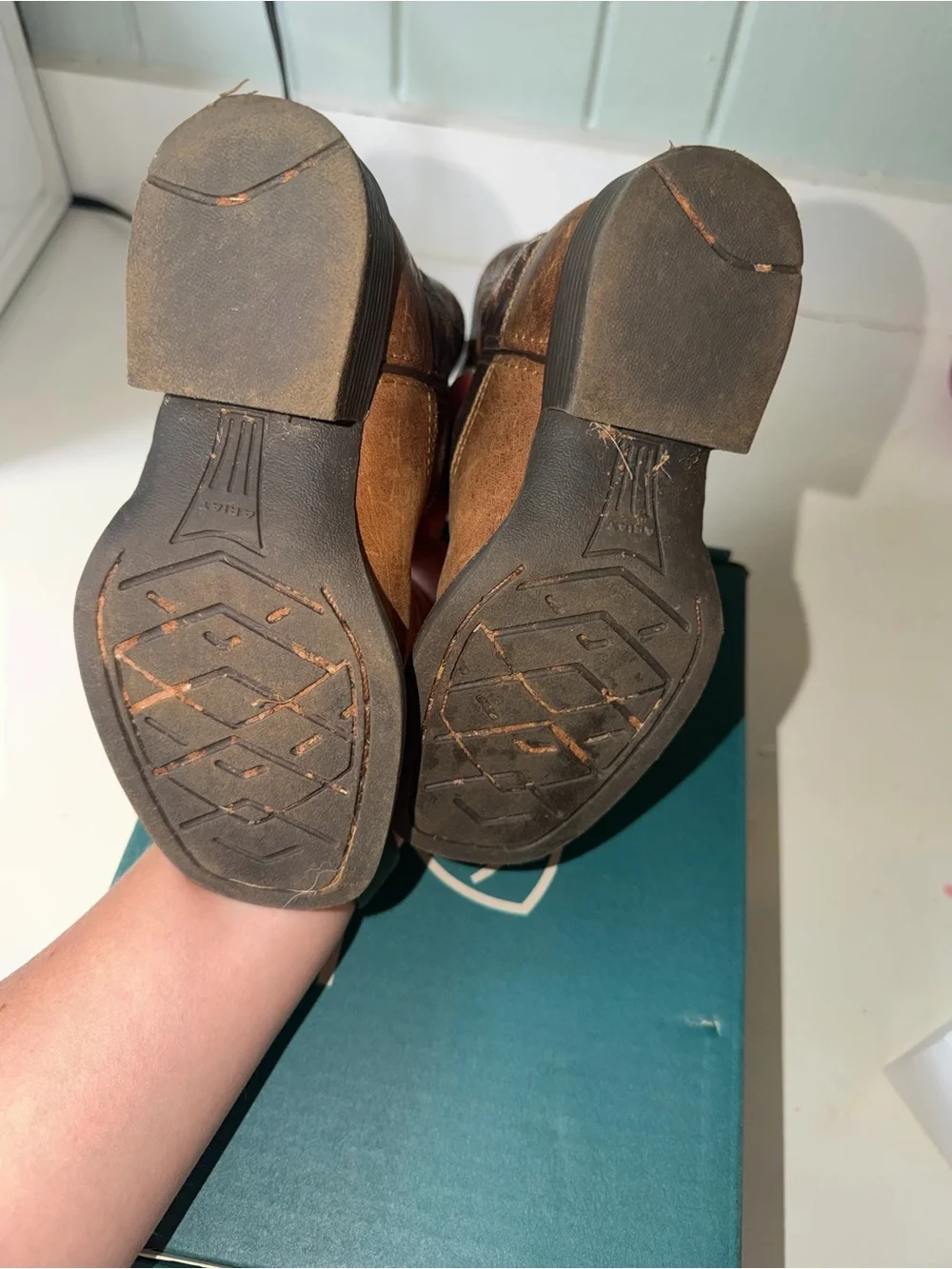 Ariat Brown Two-Tone Kids Cowboy Boots